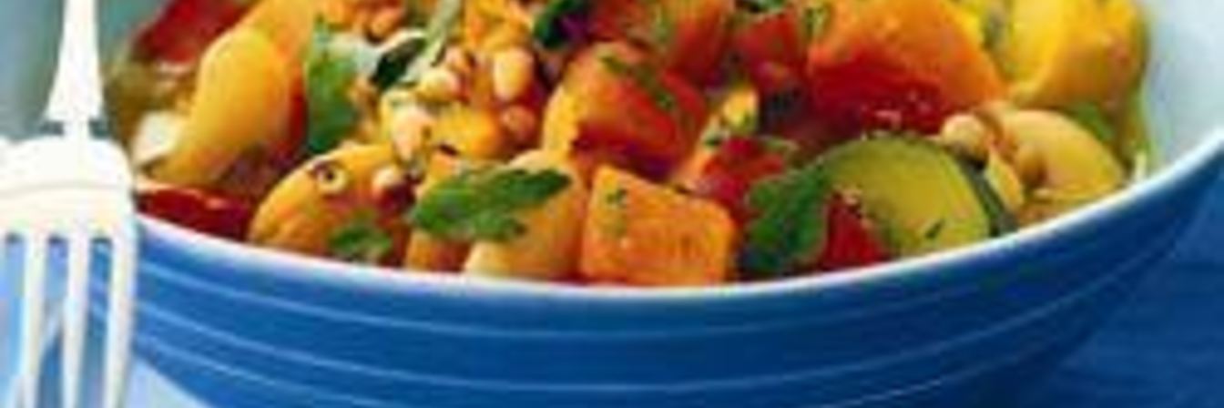 Тушеная тыква с фасолью по-мароккански