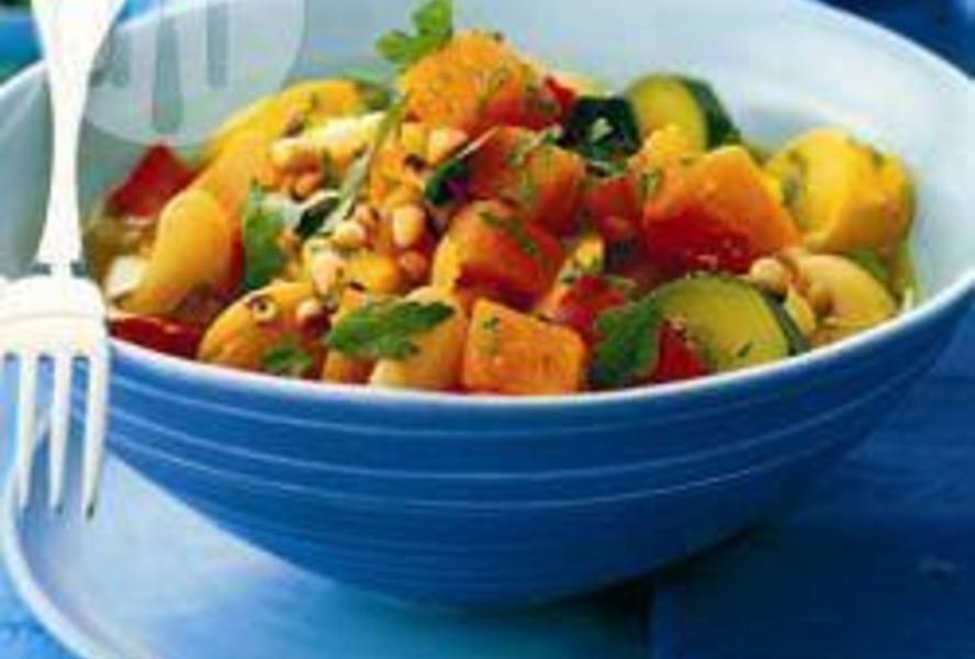 Тушеная тыква с фасолью по-мароккански