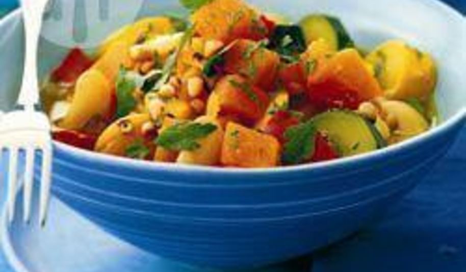 Рецепт тушеная тыква с фасолью по-мароккански