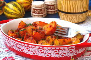 Тыква по-гречески в духовке