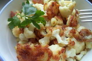 Замороженная цветная капуста на сковороде