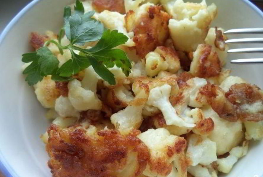 Замороженная цветная капуста на сковороде