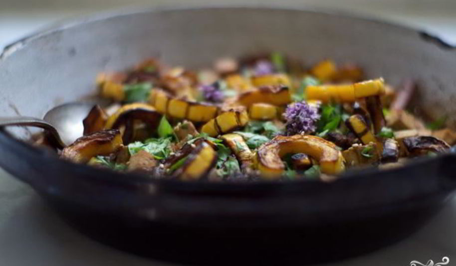 Рецепт запеченный сквош с тофу