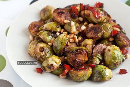 Жареная брюссельская капуста