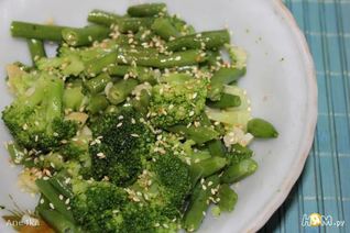 Овощной гарнир с имбирем