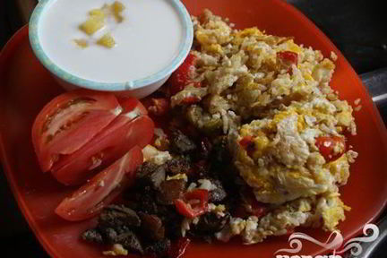 Говяжья печенка с картофелем