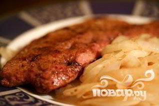 Говяжья печенка с луком