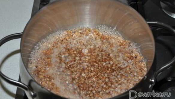 ШАГ 2. греча с куриной печенью