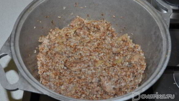 ШАГ 8. греча с куриной печенью