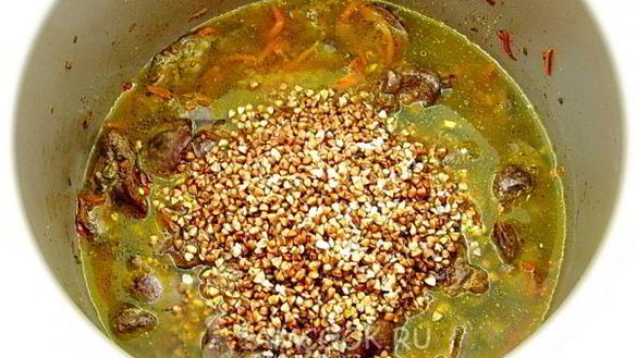 ШАГ 11. куриная печень с гречкой в мультиварке