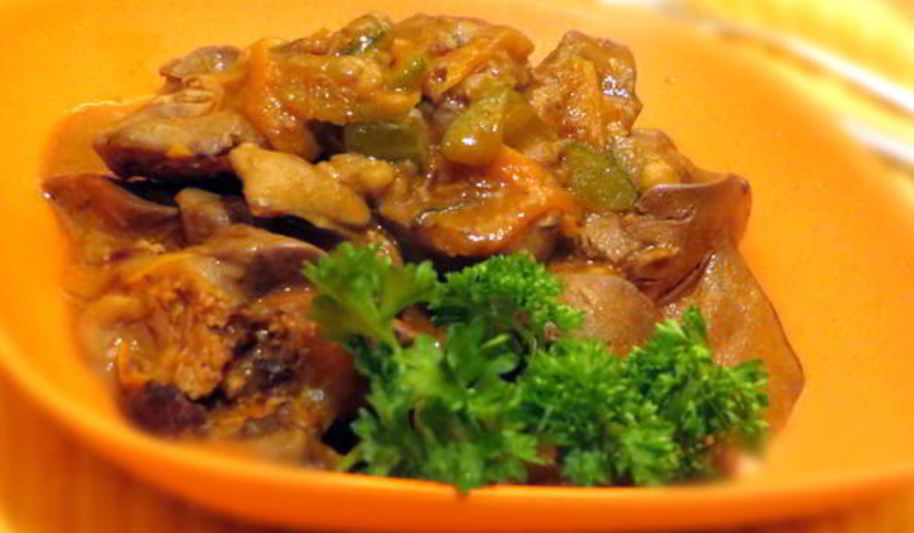 Рецепт куриная печень с солеными огурцами в мв-скороварке