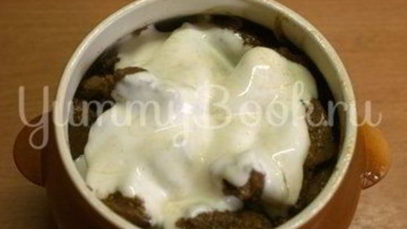 ШАГ 6. куриная печень с сыром в горшочке