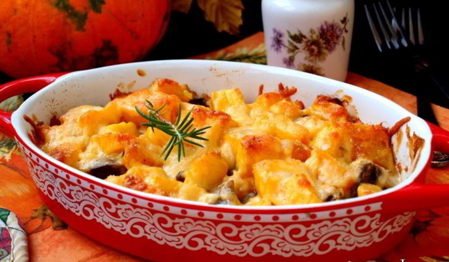 Рецепт куриная печень запеченная с тыквой под сыром