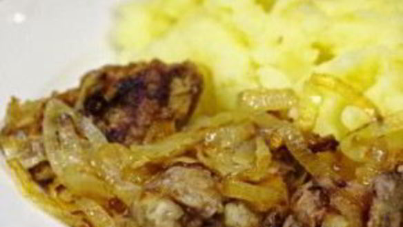 ШАГ 10. куриная печень, жареная с луком