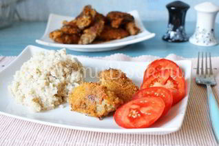 Куриная печень, жареная в панировочных сухарях