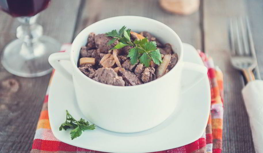 Рецепт куриная печенка с яблоками