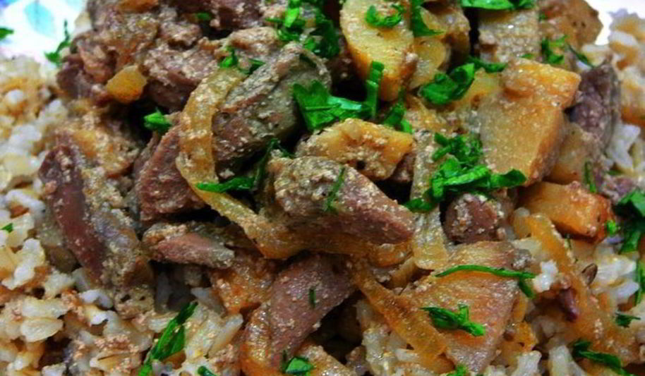 Рецепт печень барашка с айвой