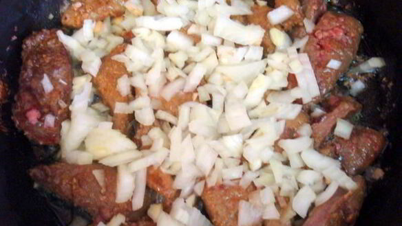 ШАГ 8. печень говяжья по-строгановски классически