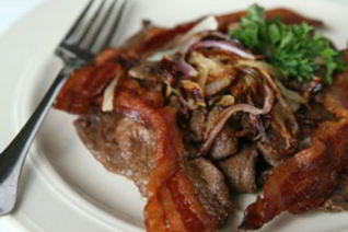 Печень индейки на сковороде