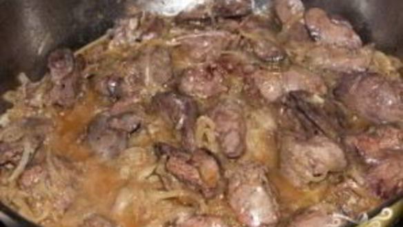 ШАГ 4. печень индейки с яблоками