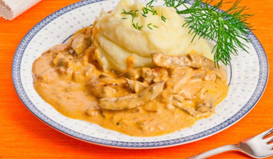 Рецепт печень по-строгановски