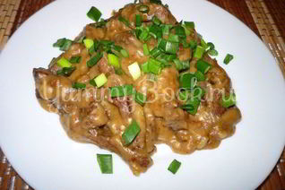 Печень под соусом Бешамель из мультиварки