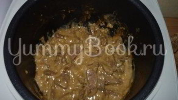 ШАГ 6. печень под соусом бешамель из мультиварки