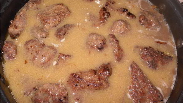 ШАГ 8. печень с апельсинами в соусе