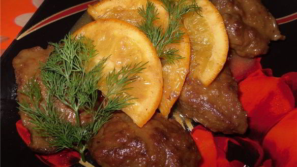 ШАГ 10. печень с апельсинами в соусе