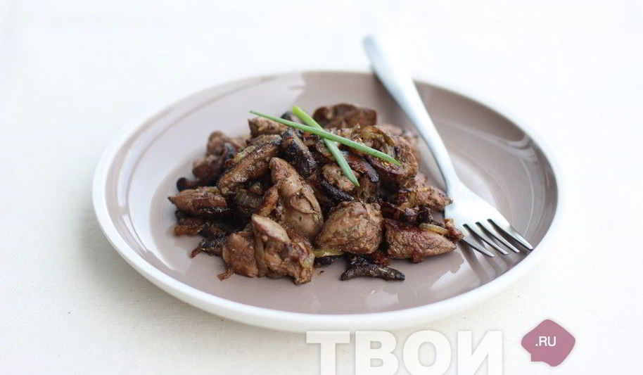 Рецепт печень с грибами