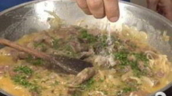 ШАГ 4. печень с полентой