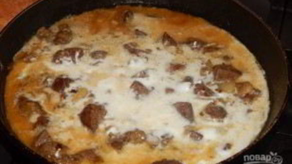 ШАГ 5. печень со сметаной