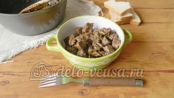 ШАГ 6. печень свиная тушеная в сметане