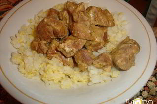 Печень тушеная