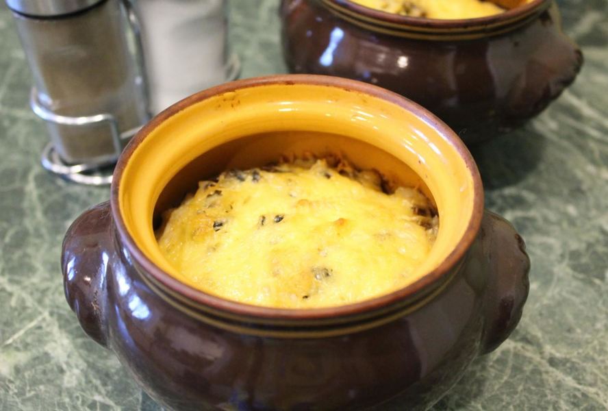 Печень в горшочках по-русски