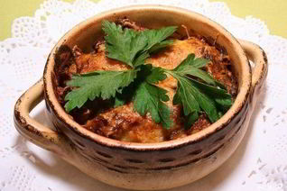 Печень в горшочках