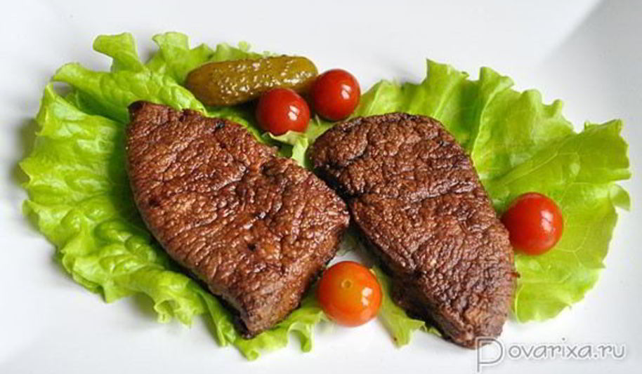 Рецепт жареная печень, маринованная в соевом соусе