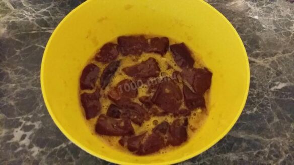 ШАГ 4. жареная печень с луком