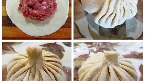 ШАГ 6. хинкали с бараниной и индейкой на пару