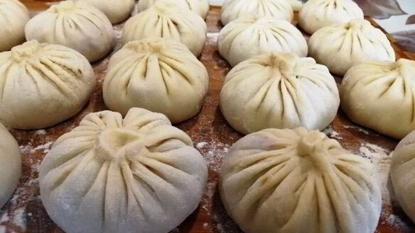 ШАГ 7. хинкали с бараниной и индейкой на пару