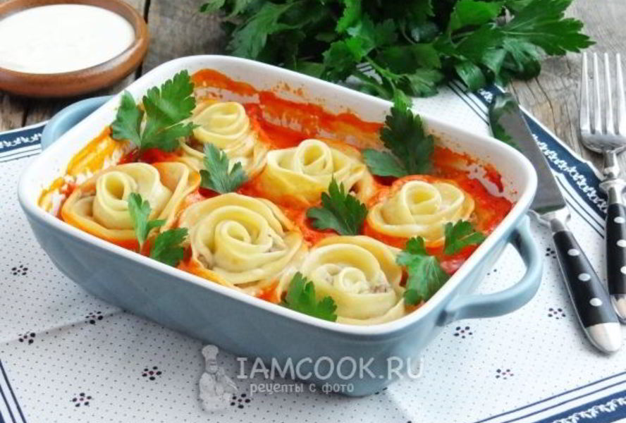 Ленивые пельмени в духовке