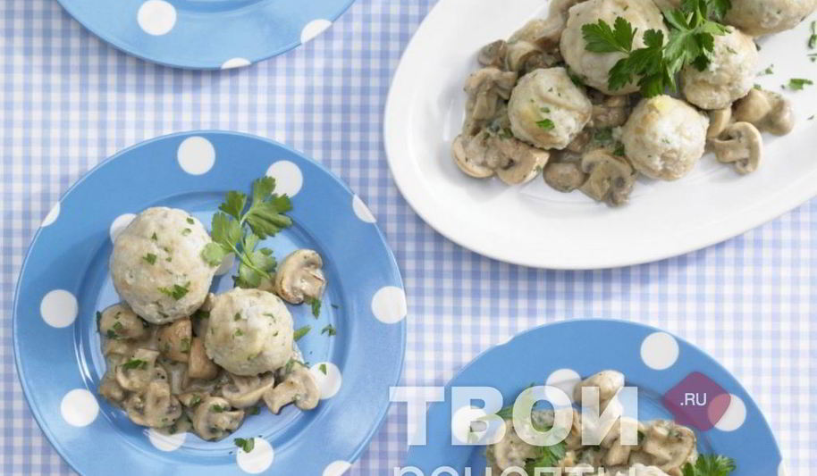 Рецепт пельмени с грибами