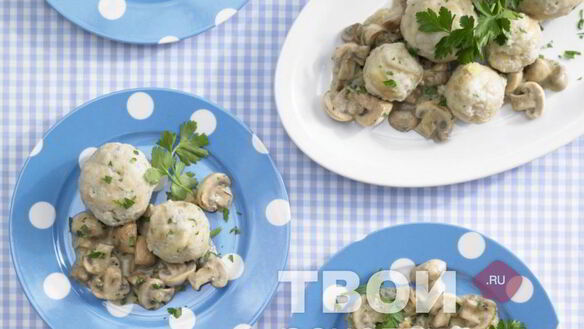 ШАГ 10. пельмени с грибами
