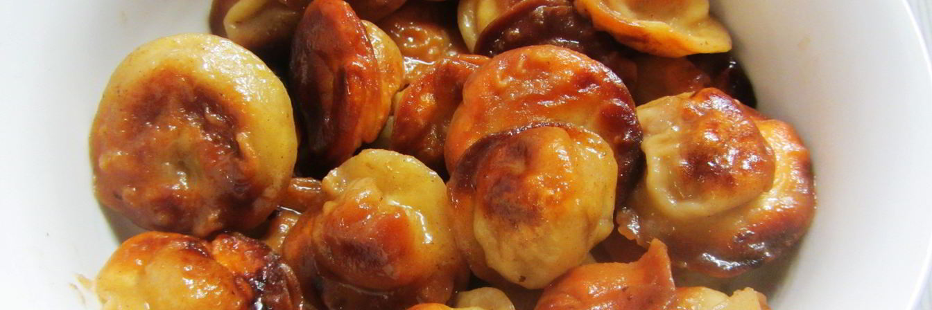 Жареные пельмени