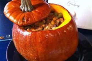 Фруктовый плов в тыкве