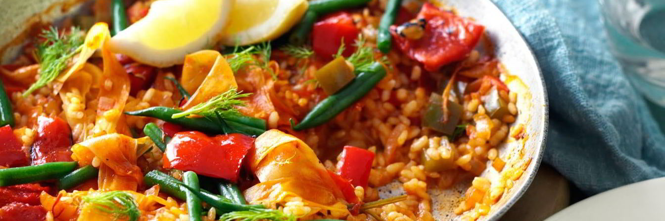 Испанская паэлья с овощами