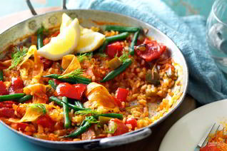 Испанская паэлья с овощами