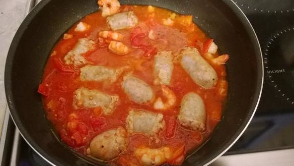 ШАГ 4. паэлья с колбасками