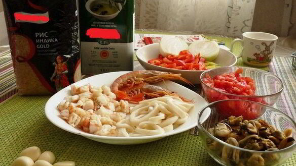 ШАГ 4. паэлья с морепродуктами