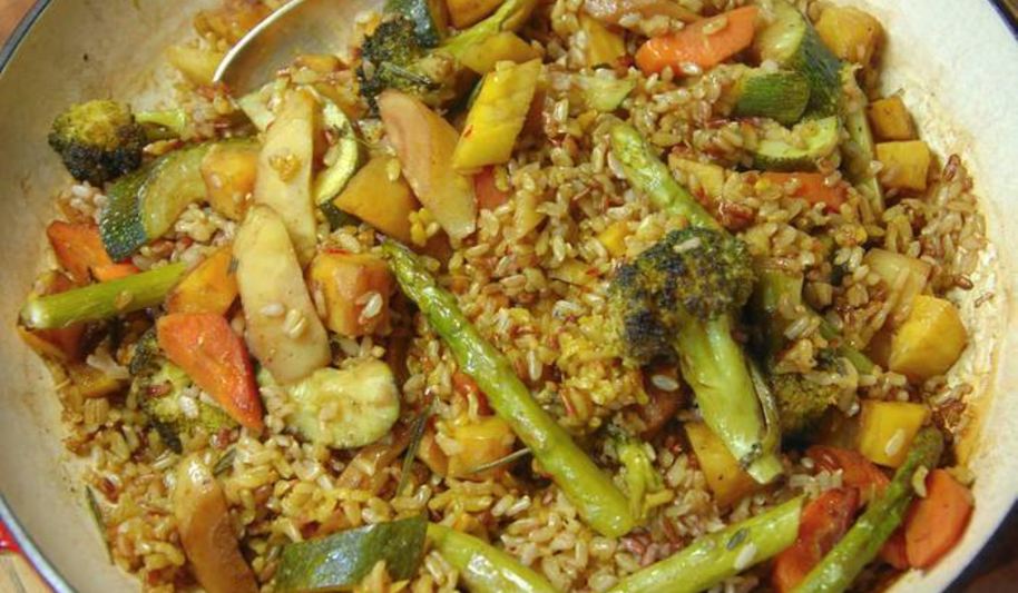 Рецепт паэльи с овощами